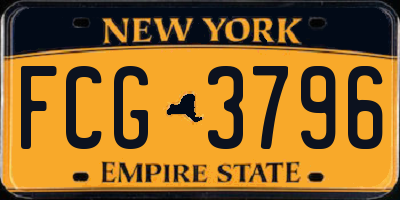 NY license plate FCG3796