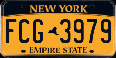 NY license plate FCG3979