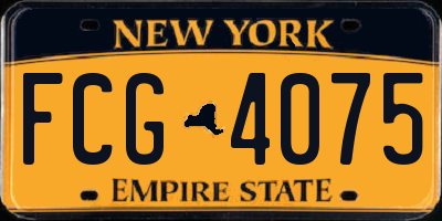 NY license plate FCG4075