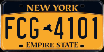 NY license plate FCG4101