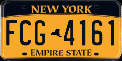 NY license plate FCG4161