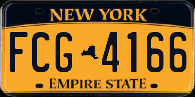 NY license plate FCG4166