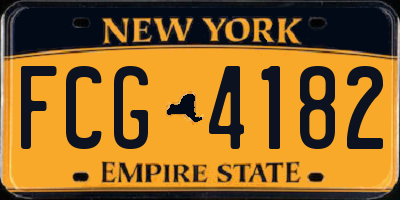 NY license plate FCG4182