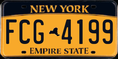 NY license plate FCG4199