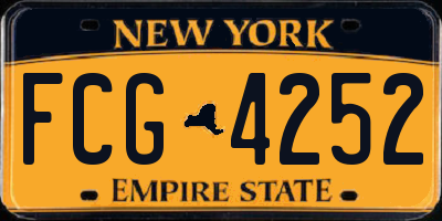 NY license plate FCG4252
