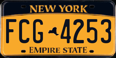 NY license plate FCG4253