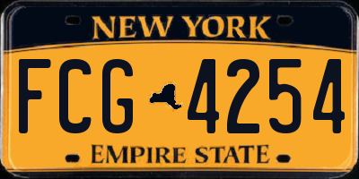 NY license plate FCG4254