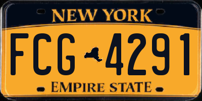 NY license plate FCG4291