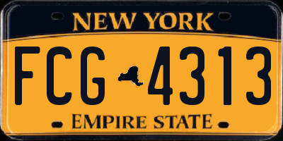 NY license plate FCG4313