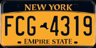NY license plate FCG4319