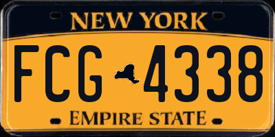 NY license plate FCG4338
