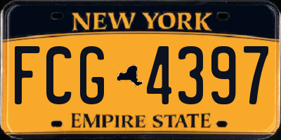 NY license plate FCG4397