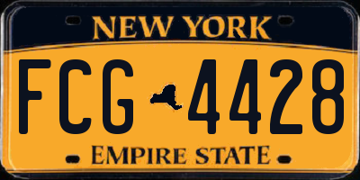 NY license plate FCG4428