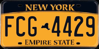 NY license plate FCG4429