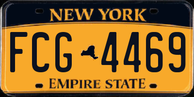 NY license plate FCG4469