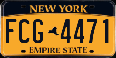 NY license plate FCG4471