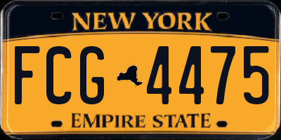NY license plate FCG4475
