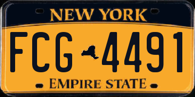 NY license plate FCG4491