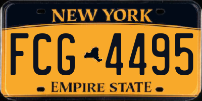 NY license plate FCG4495