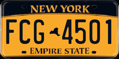 NY license plate FCG4501