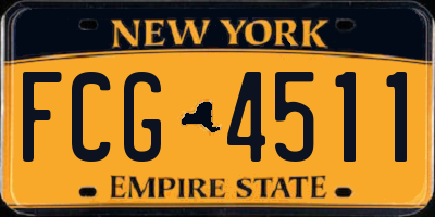 NY license plate FCG4511