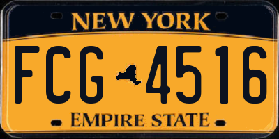 NY license plate FCG4516