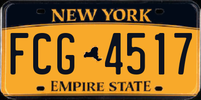 NY license plate FCG4517