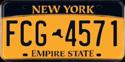 NY license plate FCG4571