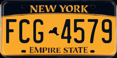 NY license plate FCG4579