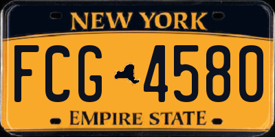 NY license plate FCG4580