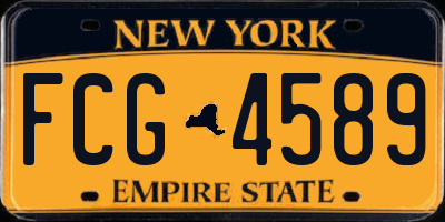 NY license plate FCG4589