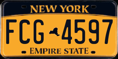 NY license plate FCG4597