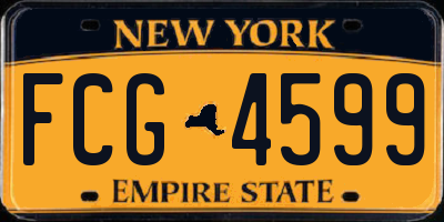 NY license plate FCG4599