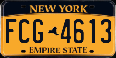 NY license plate FCG4613