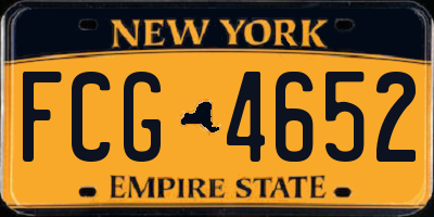 NY license plate FCG4652