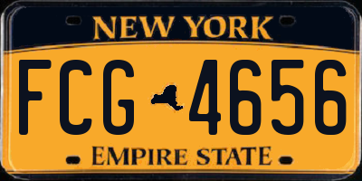 NY license plate FCG4656