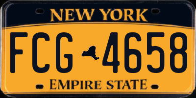 NY license plate FCG4658