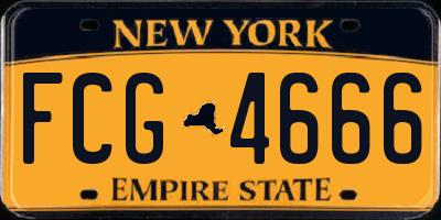 NY license plate FCG4666