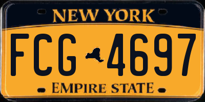 NY license plate FCG4697