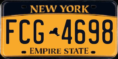 NY license plate FCG4698