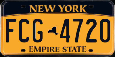 NY license plate FCG4720