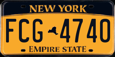 NY license plate FCG4740