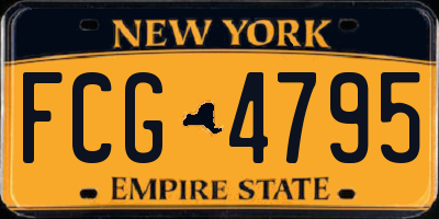 NY license plate FCG4795