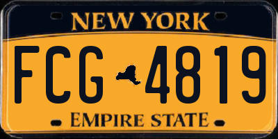 NY license plate FCG4819