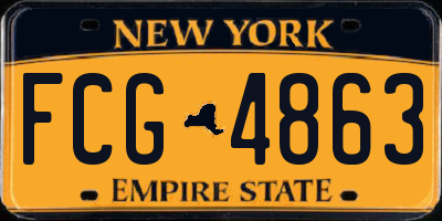 NY license plate FCG4863