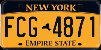 NY license plate FCG4871