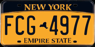 NY license plate FCG4977