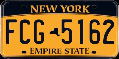 NY license plate FCG5162