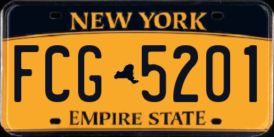 NY license plate FCG5201