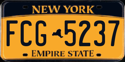 NY license plate FCG5237
